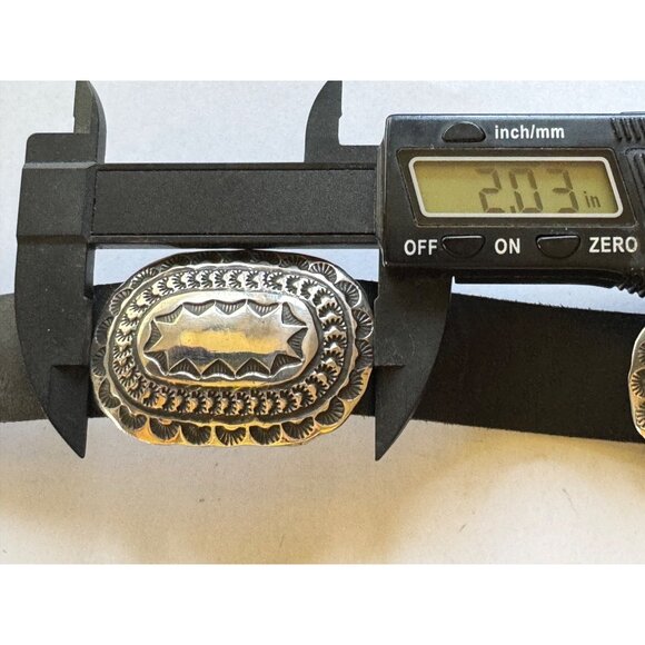 49 Inch Belt w/ 2.21 Inch 925 Sterling Silver Belt Buckle & 10 Sterling Spacers main image 3